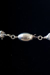 Image 4 of Pink Pearls Swarovski Crystal Sterling Silver Victorian Goth Steampunk Renaissance Box Clasp Neck...