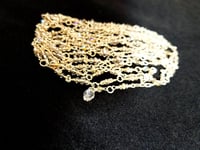 Image 3 of Elven Stars Celestially Inspired Sterling Silver Opera Length Extra Long Sterling Wire Wrapped Pe...