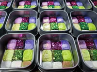 Image 2 of April Magical Crafting Saxon Goddess Ostara Metal Magnetic Palette 6x1/4 and 3x1/6 Pans Watercolo...