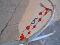 Image 3 of Inspired by the Tudors Blood Ruby Red and Sterling Bridal Renaissance Fantasy Victorian Steampunk...