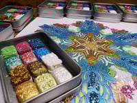 Image 1 of Magical Crafting Ostara Easter Spring Solstice Metal Palette 12 1/4 Pans Watercolor Handmade Bout...