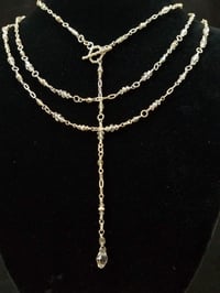 Image 4 of Elven Stars Celestially Inspired Sterling Silver Opera Length Extra Long Sterling Wire Wrapped Pe...