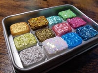 Image 3 of Magical Crafting Ostara Easter Spring Solstice Metal Palette 12 1/4 Pans Watercolor Handmade Bout...