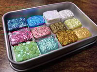 Image 4 of Magical Crafting Ostara Easter Spring Solstice Metal Palette 12 1/4 Pans Watercolor Handmade Bout...