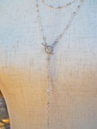 Image 7 of Elven Stars Celestially Inspired Sterling Silver Opera Length Extra Long Sterling Wire Wrapped Pe...