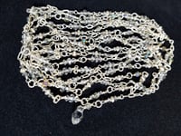 Image 9 of Elven Stars Celestially Inspired Sterling Silver Opera Length Extra Long Sterling Wire Wrapped Pe...