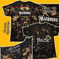 Image 2 of KILLTHENOISE SPLATTERED SPIKED TEE (WHITE)