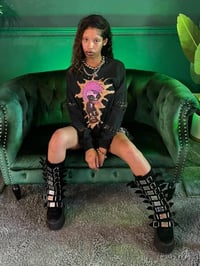 Image 3 of "Mona Lisa Bile" Reconstructed Spiked Long Sleeve