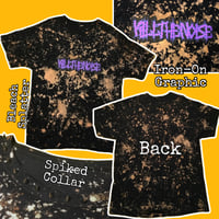Image 2 of KILLTHENOISE SPLATTERED SPIKED TEE (PURPLE)