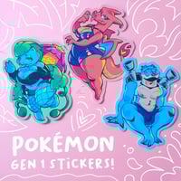 Gen 1 Starter Pokémon Stickers!