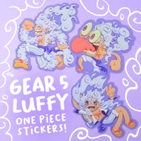 Image 1 of Gear 5 Luffy Stickers!