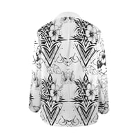 Image 5 of Women's Tribal Hibiscus Casual Blazer 2