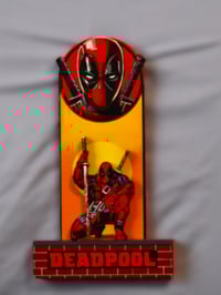 Image 1 of Deadpool Hand Crafted 3D Wooden Diorama Wall Décor