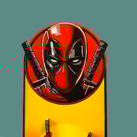 Image 4 of Deadpool Hand Crafted 3D Wooden Diorama Wall Décor