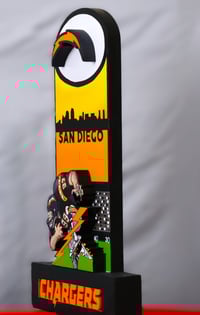 Image 6 of San Diego Chargers Hand Crafted NFL 3D Wooden Diorama Cartooning Wall Décor