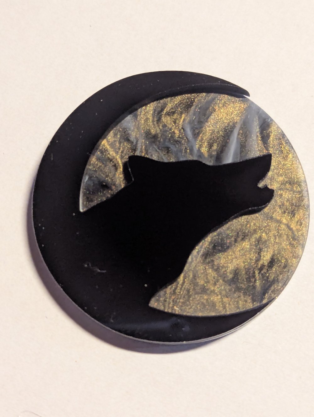 Wolf Heads purple /green, purple /gold, grey gold