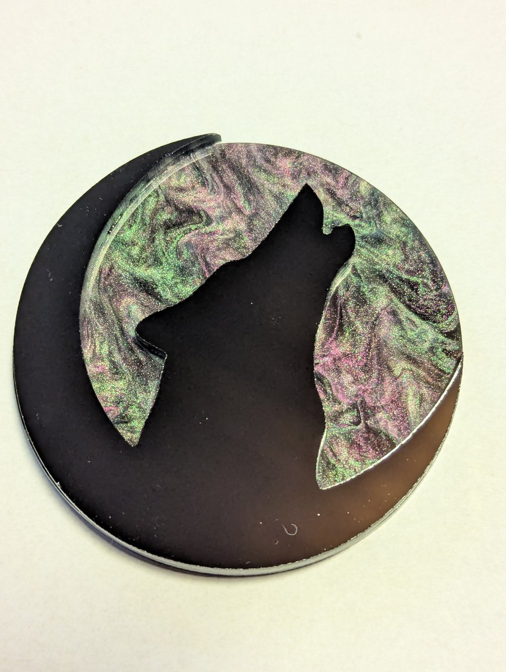 Wolf Heads purple /green, purple /gold, grey gold