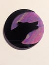 Copy of Wolf Heads blue gold, blue black ( translucent) , pink Aurora,