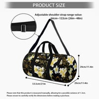 Image 5 of Yellow Plumeria on Black Travel Bag