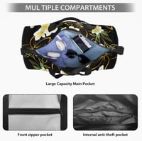 Image 4 of Yellow Plumeria on Black Travel Bag