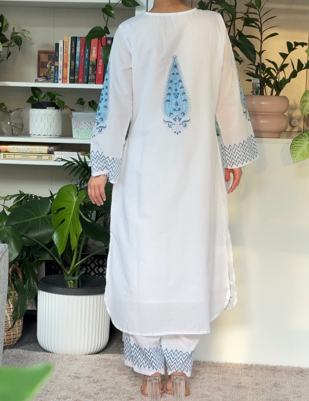 Image of  Blue wishper two piece kurtha set 