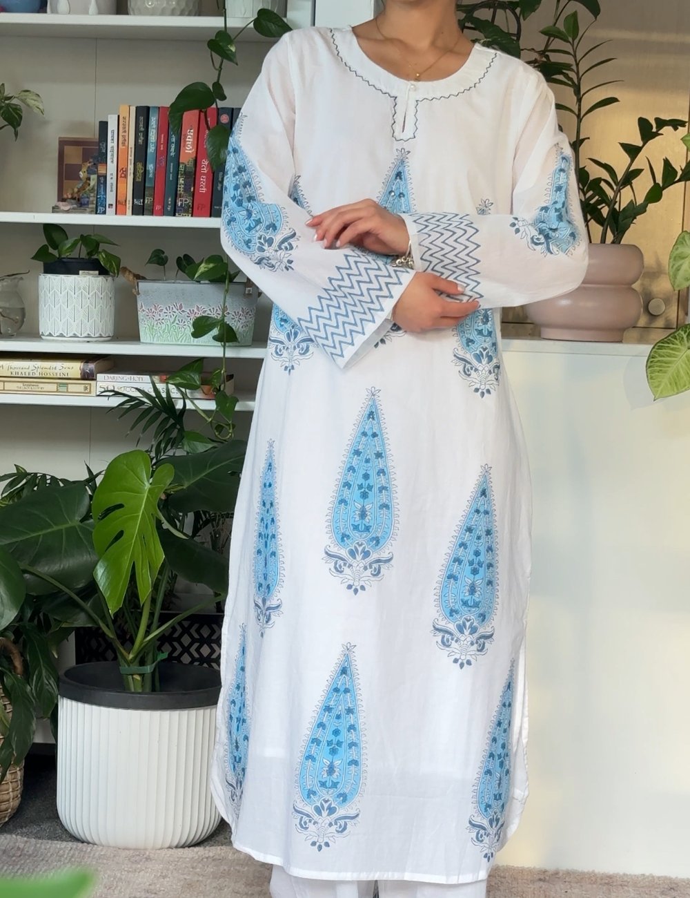 Image of  Blue wishper two piece kurtha set 