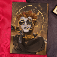 Image 5 of THE LOCKED TOMB gold foil prints | Harrowhark, Ianthe, Gideon