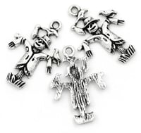 Image 3 of Scarecrow Charms Antique Silver 25mm x 17mm Autumn Charm F163A