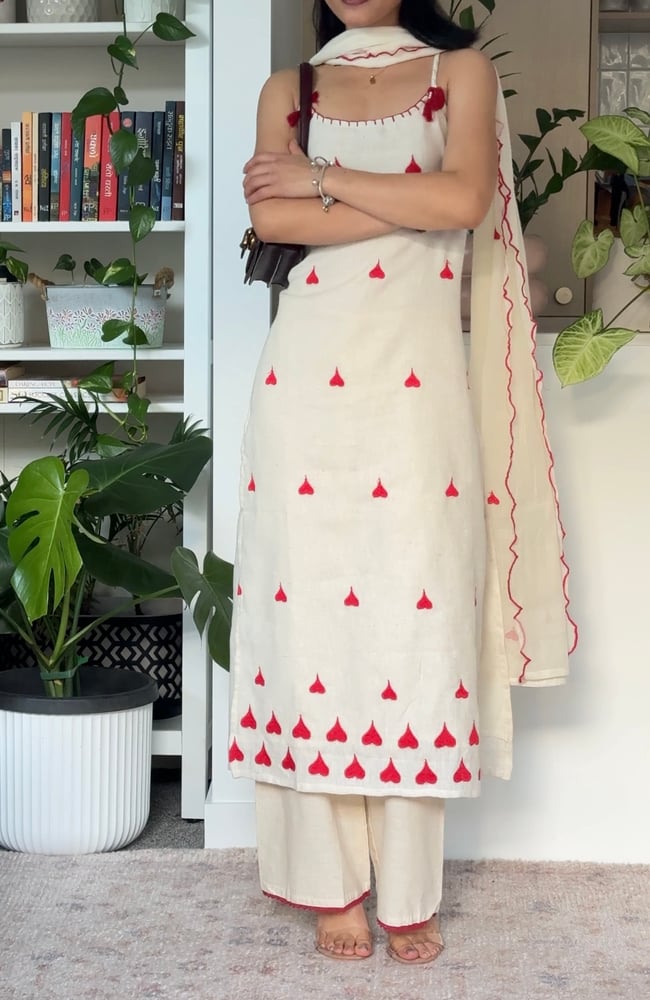 Image of  Amora bloom three piece kurtha set 