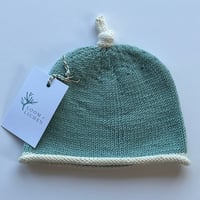 Image 2 of Black Isle Baby Beanie Hand Knitted 1-2 Years