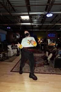 Image 3 of DAZED AND CONFUSED SPIKED LONG SLEEVED CROP TOP