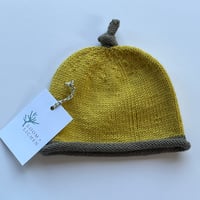 Image 2 of Black Isle Baby Beanie Hand Knitted 6-12 months