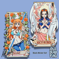Image 1 of Nami and Robin Tile Enamel Pin SET