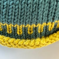 Image 3 of Black Isle Baby Beanie Hand Knitted size 3-6 months
