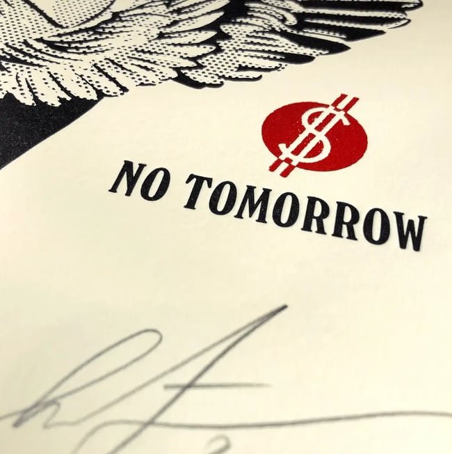 Shepard Fairey Obey Burn Baby Burn Letterpress