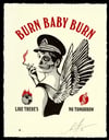 Shepard Fairey Obey Burn Baby Burn Letterpress