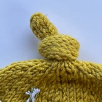 Image 3 of Black Isle Baby Beanie Hand Knitted 0-3 months Buttercup or Orange