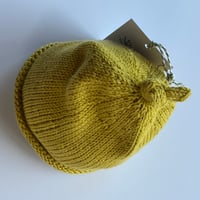 Image 5 of Black Isle Baby Beanie Hand Knitted 0-3 months Buttercup or Orange