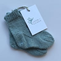 Image 1 of Black Isle Baby Socks Hand Knitted size 3-6 months