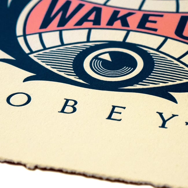 Shepard Fairey Obey Wake Up Letterpress