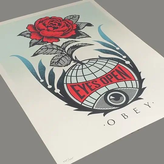 Shepard Fairey Obey Eyes Open Numérotée Signée