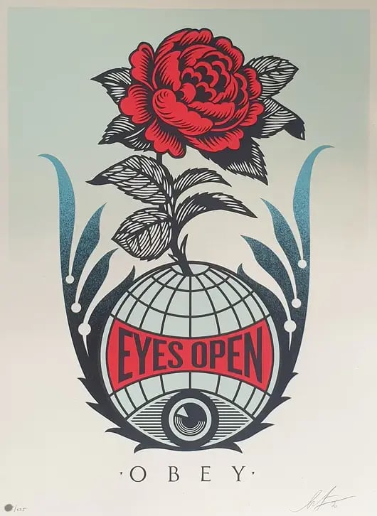 Shepard Fairey Obey Eyes Open Numérotée Signée