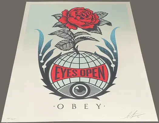 Shepard Fairey Obey Eyes Open Numérotée Signée