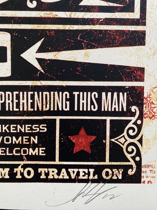 Shepard Fairey Obey Travel On Wanted Proclamation