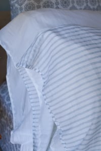 Image 1 of Lt Blue Stripe Duvet