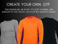 Image 1 of Polyester Long Sleeve Shirt -DTF