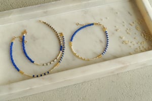 Image of SKY - Perlen Armband - Varianten blau - goldfilled Details