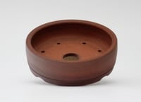 Image 3 of Round unglazed bonsai pot. D.128mm