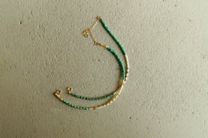 Image of SEA - Perlen Armband - Varianten Meeresgrün- goldfilled Details