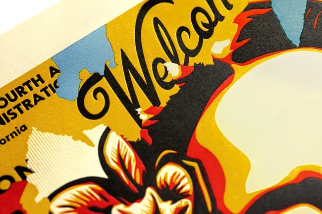 Shepard Fairey Obey Welcome Visitors Letterpress